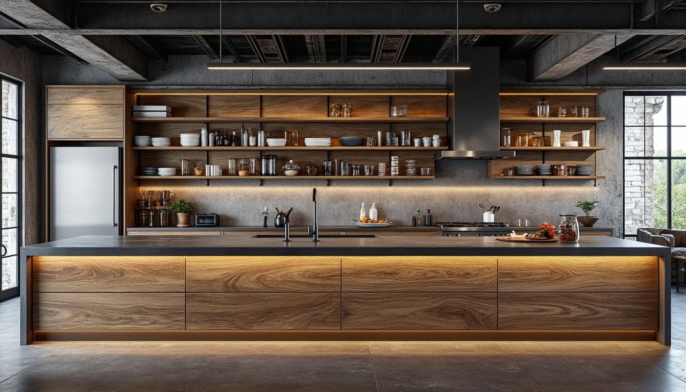 créez une cuisine au style atelier avec les crédences et accessoires leroy merlin, alliant design industriel et fonctionnalité pour un espace moderne et convivial.