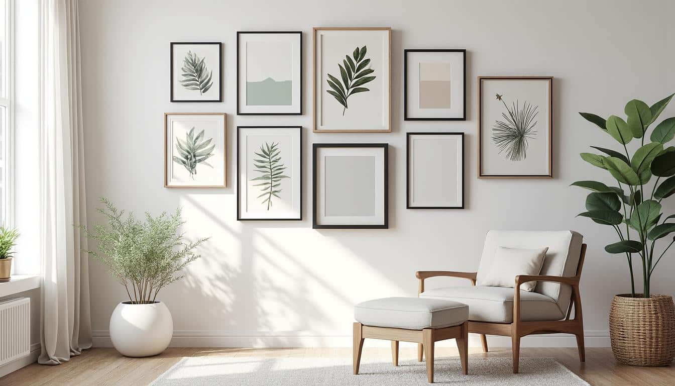 découvrez comment créer une composition murale élégante avec une galerie de cadres inspirée de desenio, pour sublimer votre décoration intérieure.