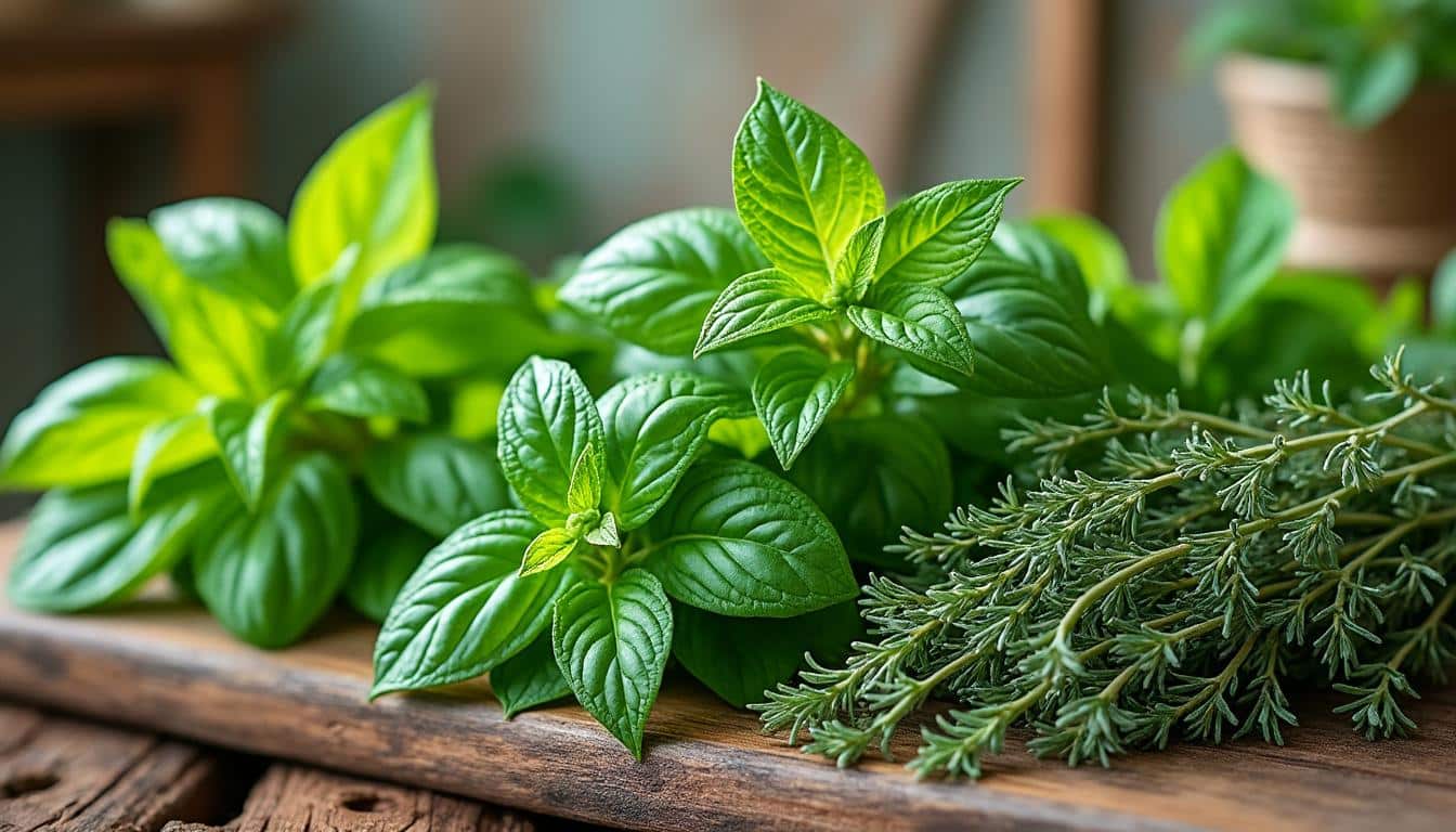 découvrez le trio gagnant des plantes aromatiques avec basilic, menthe et thym façon truffaut pour des saveurs fraîches et naturelles dans votre jardin.